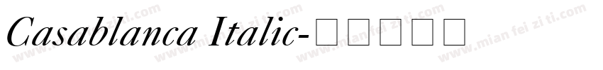 Casablanca Italic字体转换